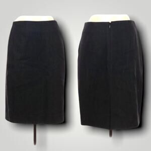 SAKS FIFTH AVENUE CLASSIC SEXY PENCIL SKIRT DEEP HEATHERED BLACK SIZE SMALL 4